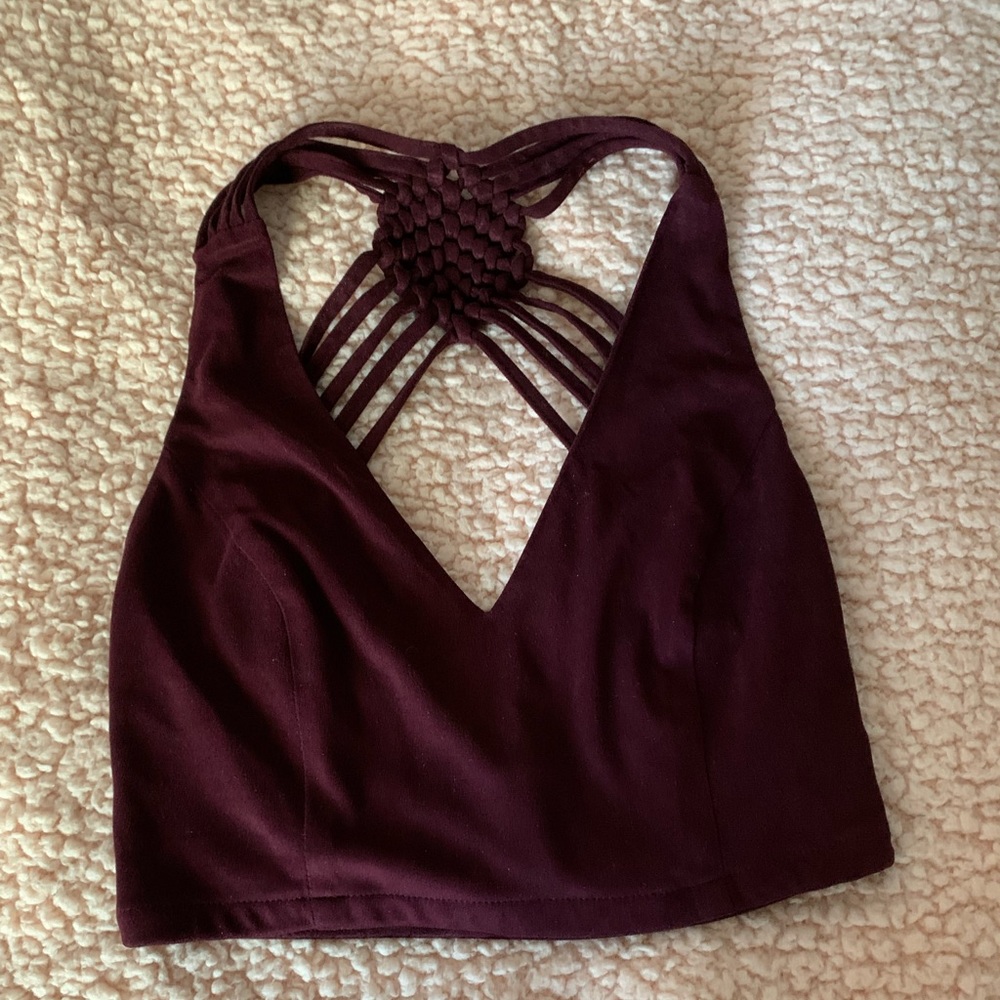 Cute velvet crop top
